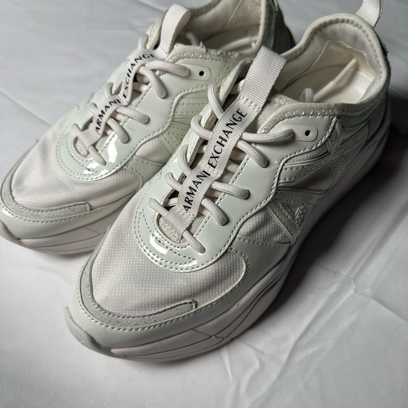 Armani Exchange White Chunky Sneakers - Picture 9 of 10